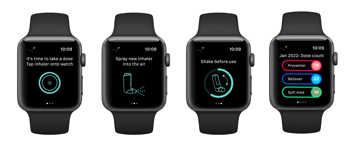 Adobe-screens-on-watch drug delivery app